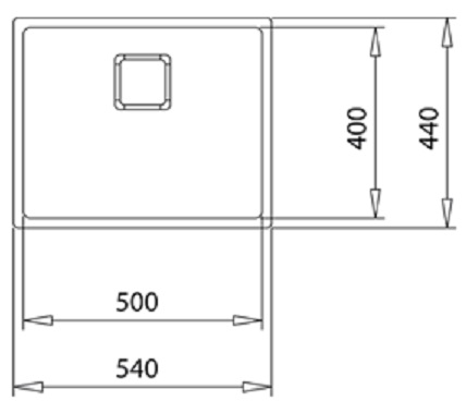 Схема встраивания Teka FLEXLINEA RS15 50.40 SQ Polished Steel